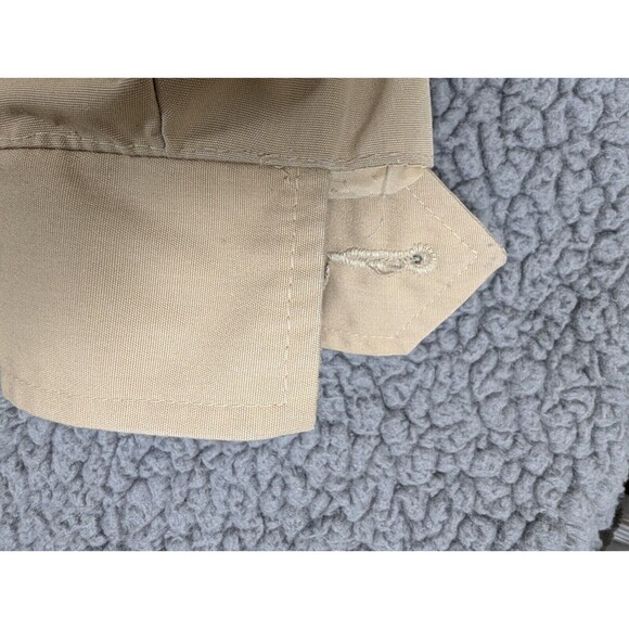 Vintage Hepworths Jacket Coat 100cm Tan Zip Up Buttons Pockets Corduroy Accent - Picture 9 of 16